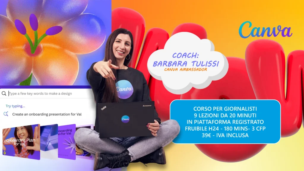 CANVA per giornalisti e social media 2025